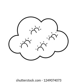 cute fairytale cloud icon