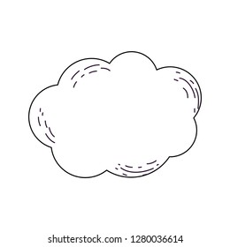 cute fairytale cloud icon