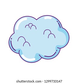 cute fairytale cloud icon