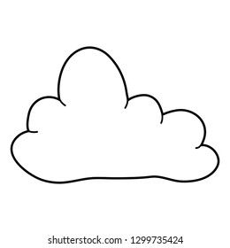 cute fairytale cloud icon