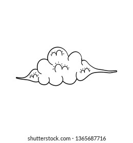 cute fairytale cloud icon