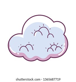 cute fairytale cloud icon