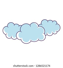 cute fairytale clouds icon