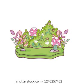 cute fairytale landscape scene