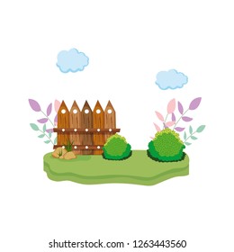 cute fairytale landscape scene