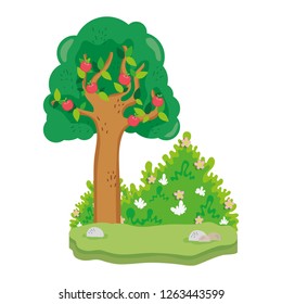 cute fairytale landscape scene