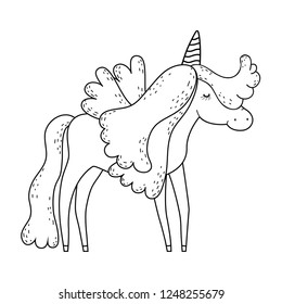 cute fairytale unicorn character