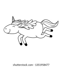 cute fairytale unicorn character