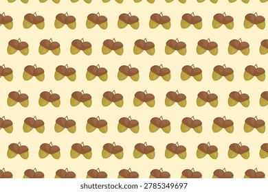 Muestra sin fisuras del patrón de la bellota del otoño lindo disponible en el fondo de la nuez del bosque del panel de las muestras