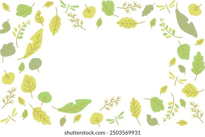 Cute fallen leaves simple illustration background material