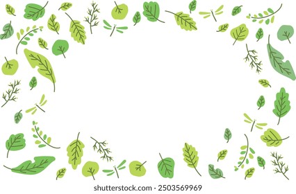 Cute fallen leaves simple illustration background material