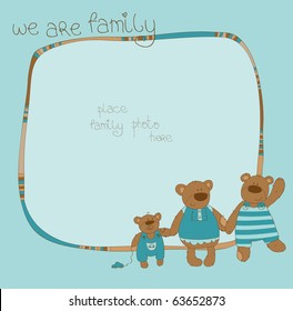 Cute Family Bear Photo Frame