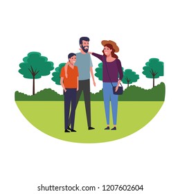 Cute family cartoon