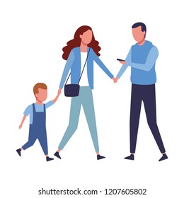 Cute family cartoon