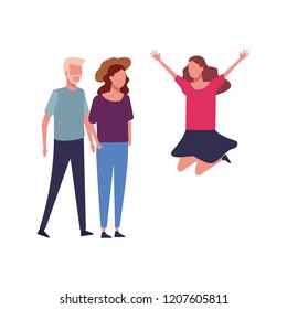 Cute family cartoon
