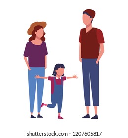 Cute family cartoon