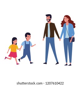Cute family cartoon