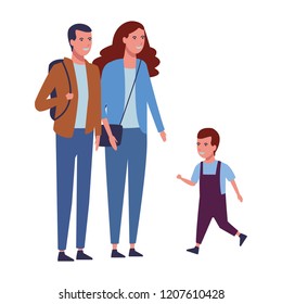 Cute family cartoon
