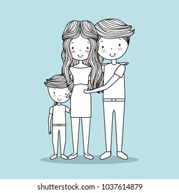 cute family hand drawn image