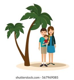 cute family member on vacations