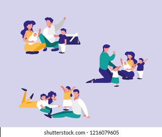 cute family members avatar character