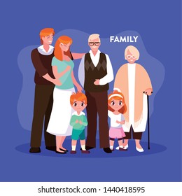 cute family members in poster