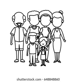 cute family people together members