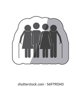 Cute family pictogram