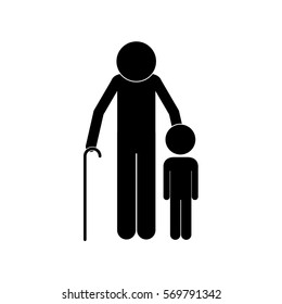 Cute family pictogram