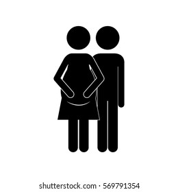 Cute family pictogram
