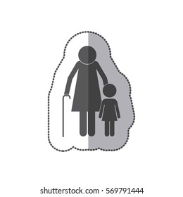 Cute family pictogram