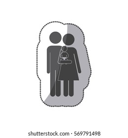Cute family pictogram