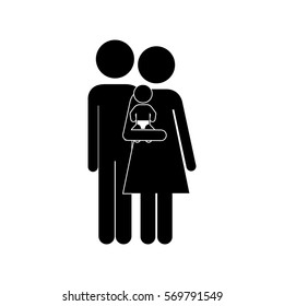 Cute family pictogram