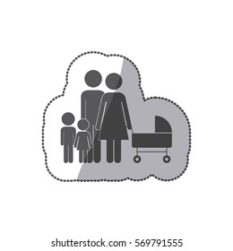 Cute family pictogram