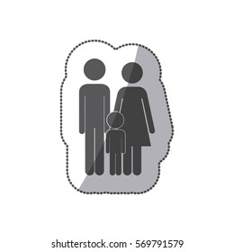 Cute family pictogram