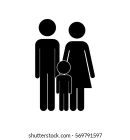 Cute family pictogram