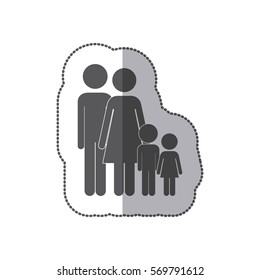 Cute family pictogram
