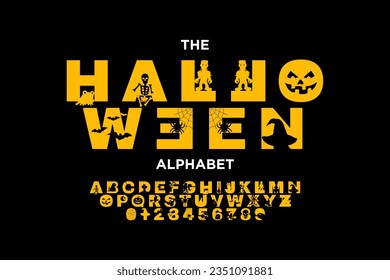 Cute fancy halloween font design