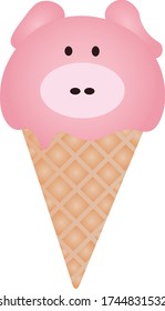 Cute fancy ice cream Beautiful, delightful, cool, refreshing to the point of forgetting the heat