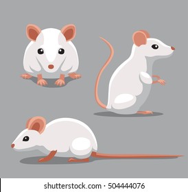 Cute Fancy Mouse Poses Cartoon Vector Illustration