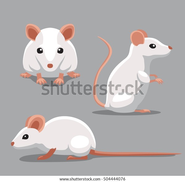 Cute Fancy Mouse Poses Cartoon Vector Stock Vector (Royalty Free) 504444076