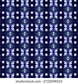 Cute fantasy creature pattern glowing in a magical night backdrop, playful animated abstract design. cute, fantasy, creature, pattern, magical