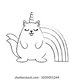 cute fantasy hamster with rainbow