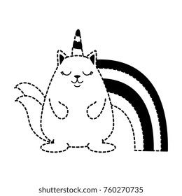 cute fantasy hamster with rainbow