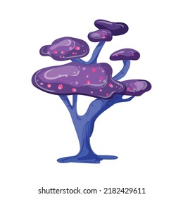 Cute fantasy plant illustration. Abstract fabulous tree.