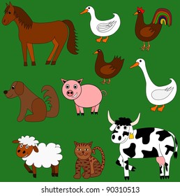 Cute farm animals