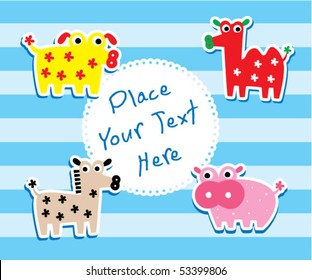 cute farm animals tag