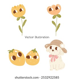 Cute Farm Character Vector Illustration for Kids and Nature-Themed Designs