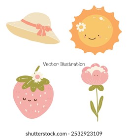 Cute Farm Character Vector Illustration for Kids and Nature-Themed Designs