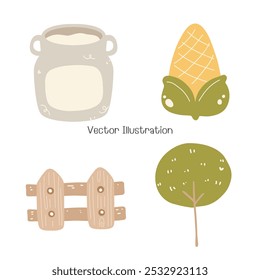 Cute Farm Character Vector Illustration for Kids and Nature-Themed Designs